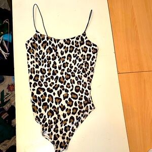 Gaze Black and White Animal Print Top